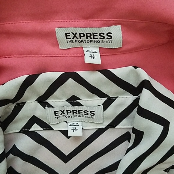 Lot of 2 Express XS Portofino shirts - Picture 2 of 2